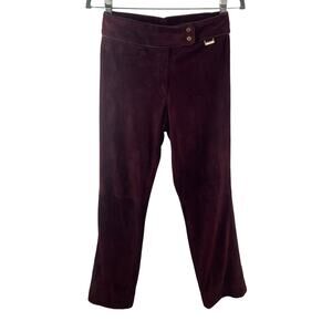 Vintage Ralph Lauren BLACK LABEL Brown Bordo Pants Lamb Suede Straight Leg